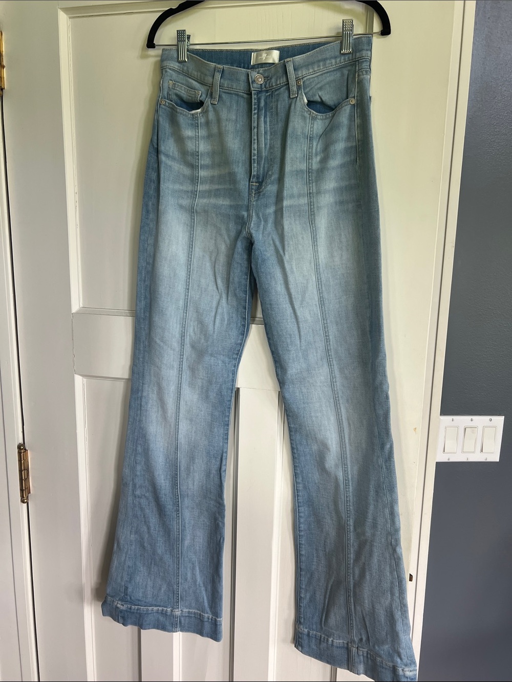 7 For All Mankind Light Blue Flare Jeans